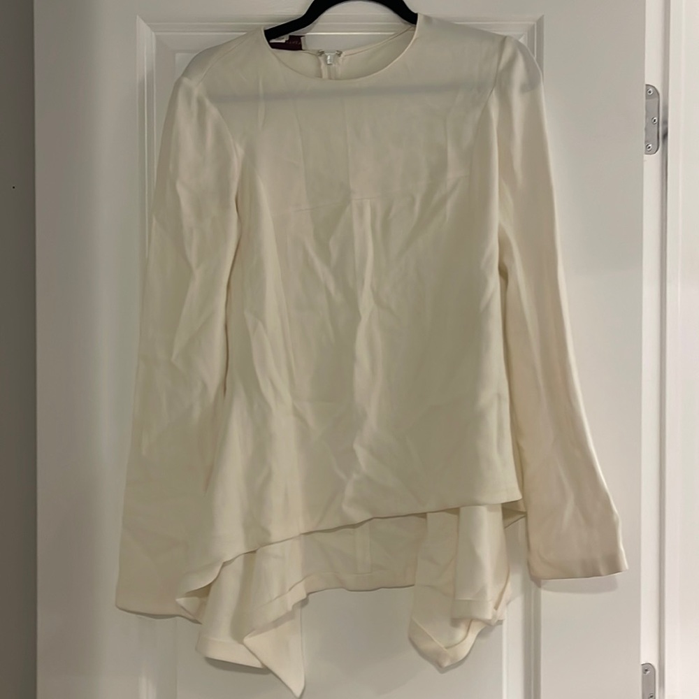 Stella Mccartney Asymmetrical Cream Dress Shirt